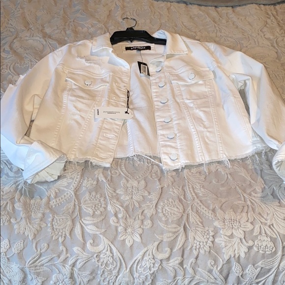 Express White Denim jacket - Picture 2 of 8